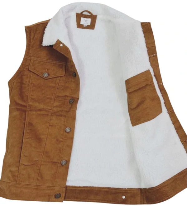 Chaleco vaquero con borrega