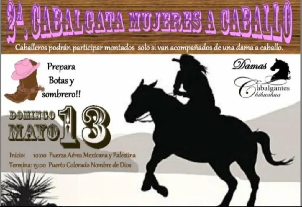 banner publicitario de cabalgantes chihuahua para su segunda edicion