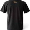 camiseta vaquera hombre, charreria, espalda camiseta vaquera color negro para hombre, alusiva a la charrería vista por la espalda