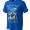 Playera vaquera para hombre Manga corta Con estampado al frente Alusivo a una monta de toros En un jaripeo