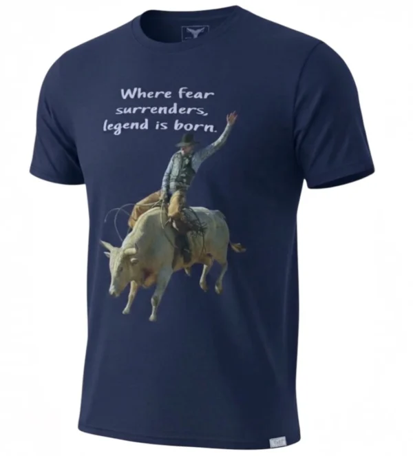 playera where fear Playera vaquera para hombre manga corta Con estampado de monta de toro