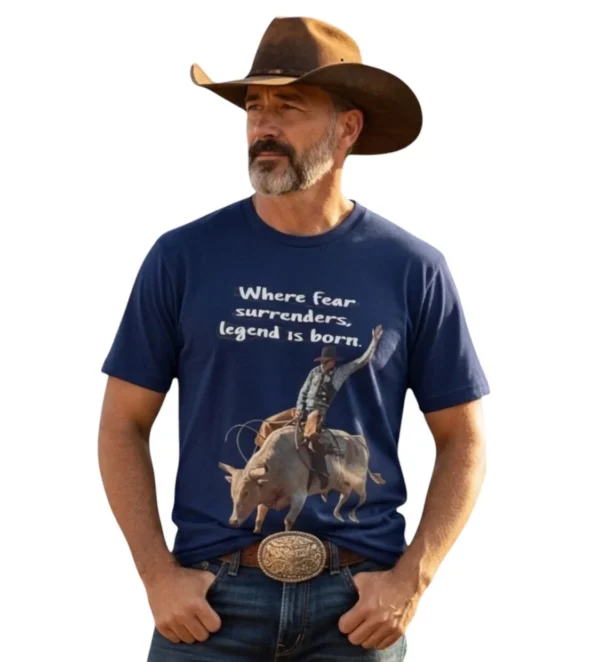 playera where fear vaquero Playera vaquera para hombre fear surrenders
