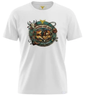 Playera vaquera para hombre manga corta Con estampado Motivos vaqueros