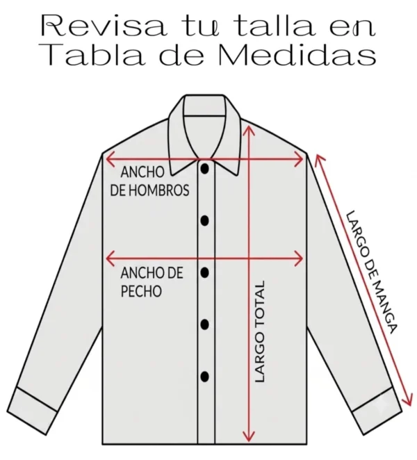 tabla de medidas camisa vaquera hombre