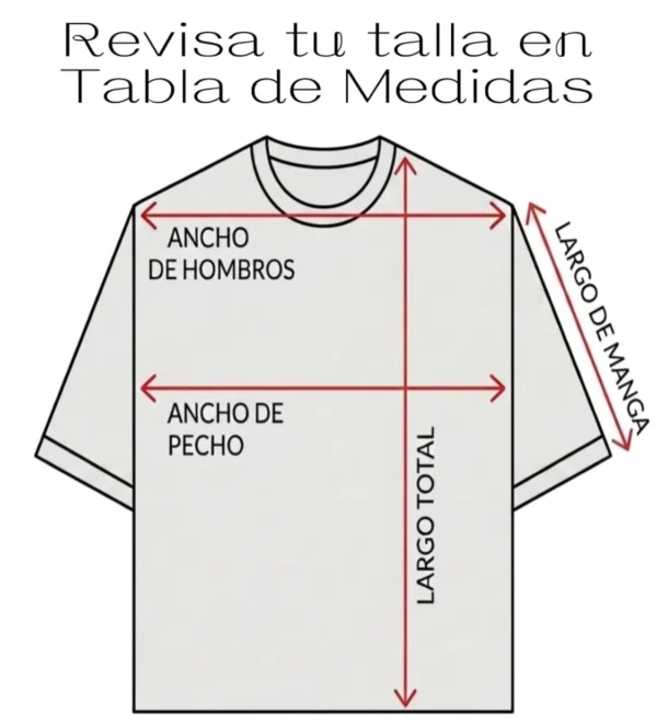 tabla de medidas playera vaquera hombre