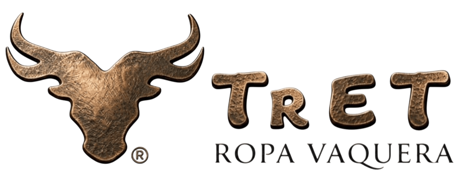 Logotipo institucional de la marca Tret en color oro viejo