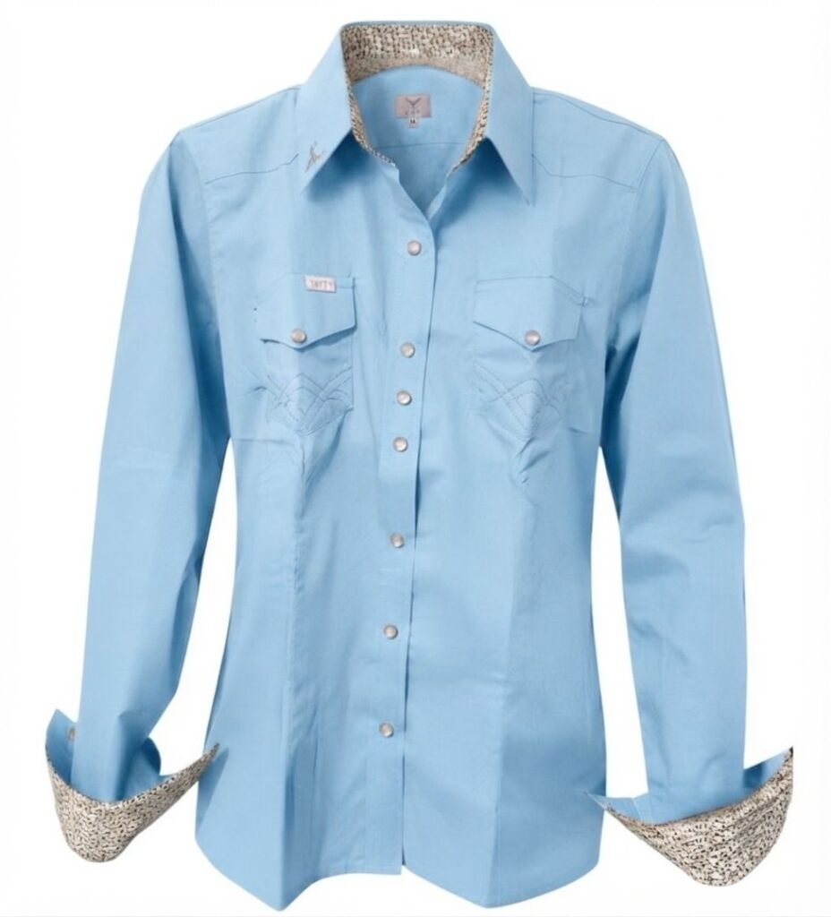 blusa azul cielo