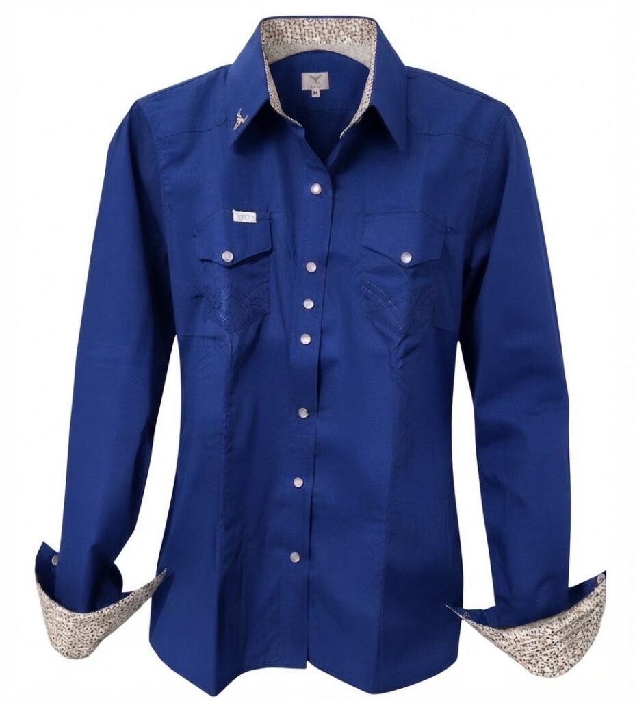 blusa azul rey