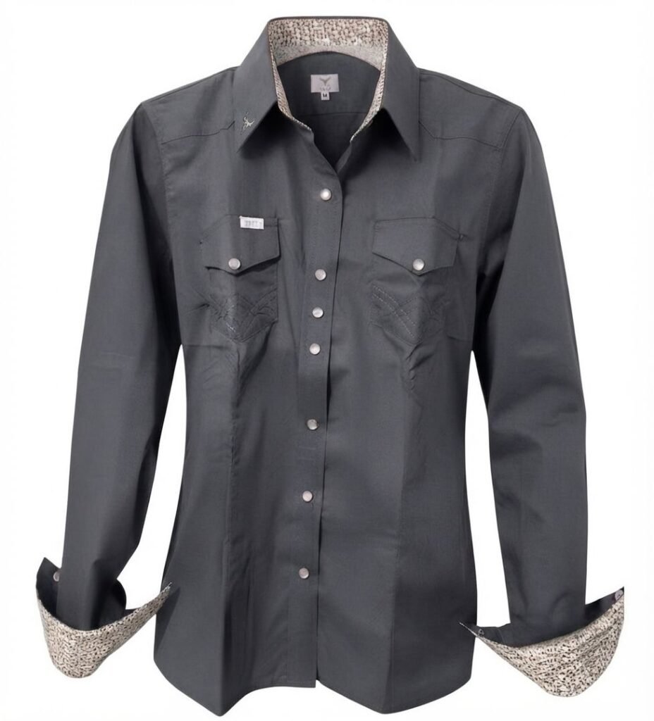 blusa gris oxford
