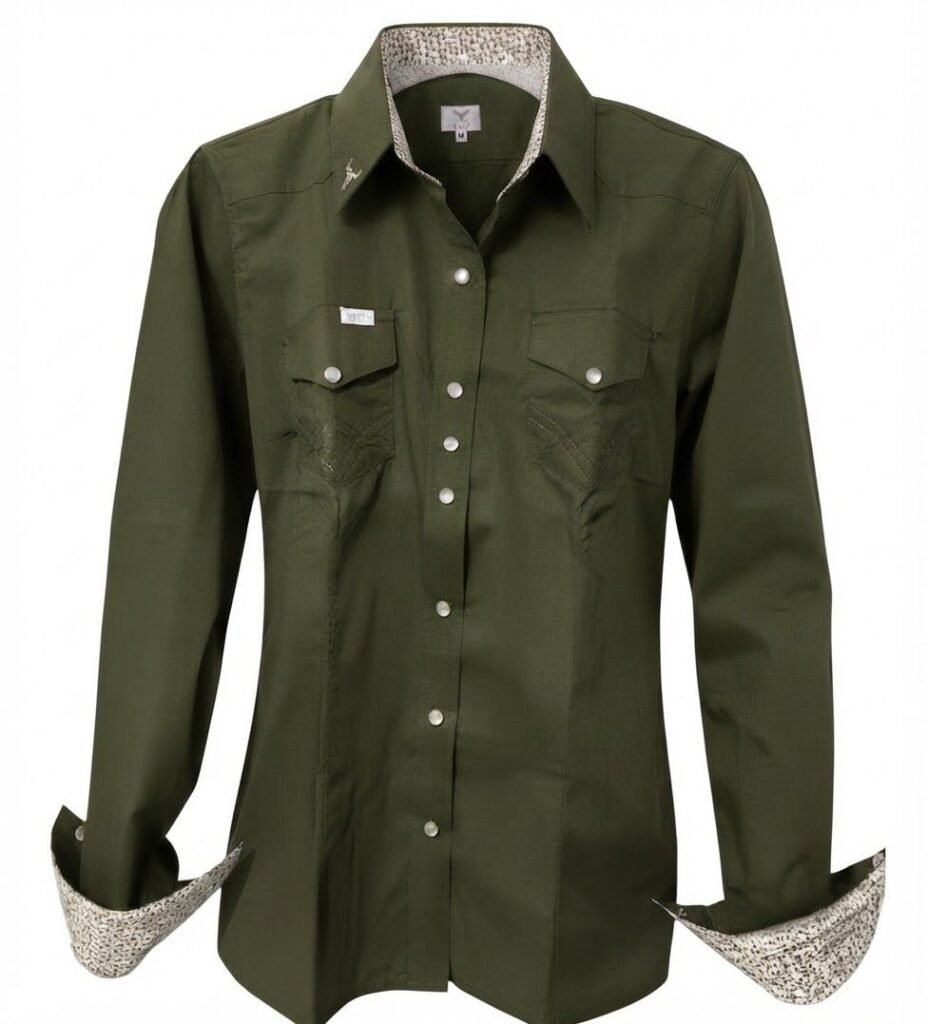 blusa verde olivo