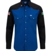 camisa bicolor azul rey camisa western bicolor azul rey con negro