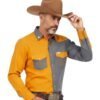 camisa bicolor en color amarillo y gris camisa bicolor en color amarillo y gris