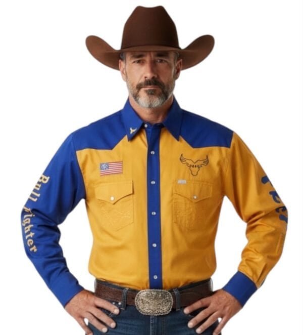 camisa bull fighter rodeo