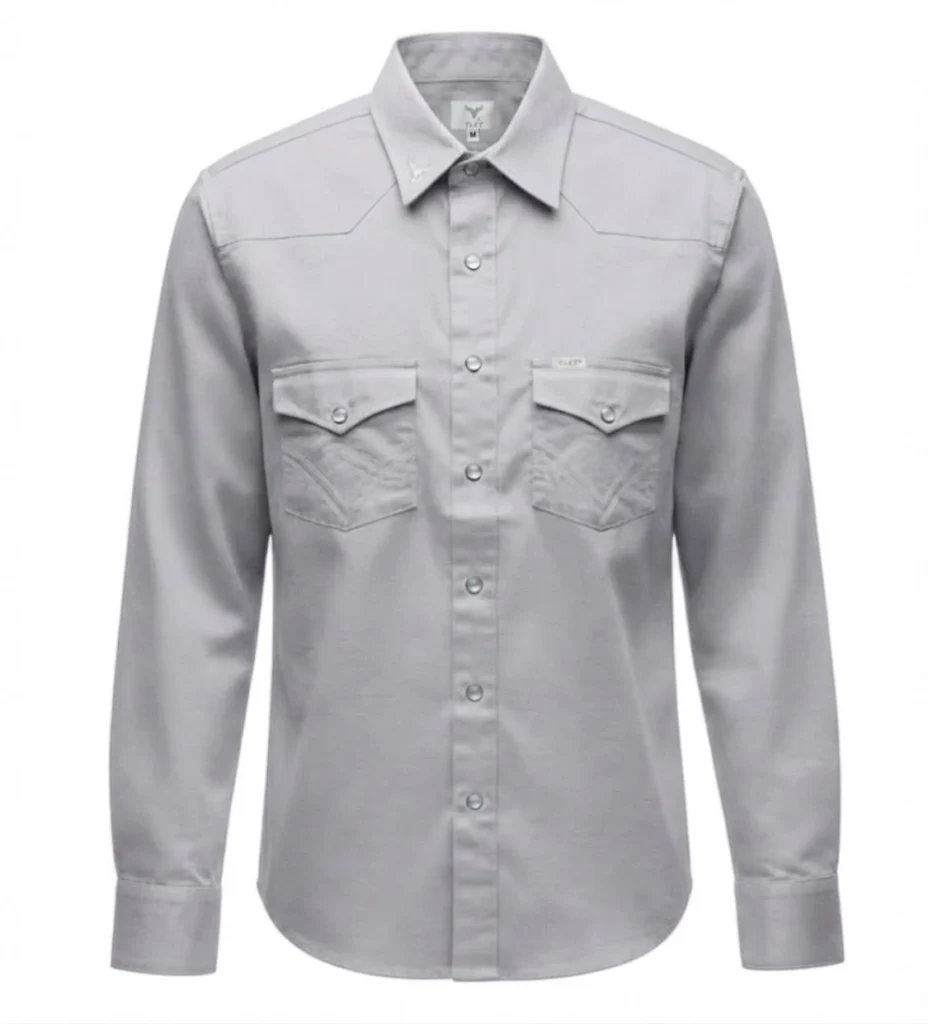 camisa vaquera color cemento