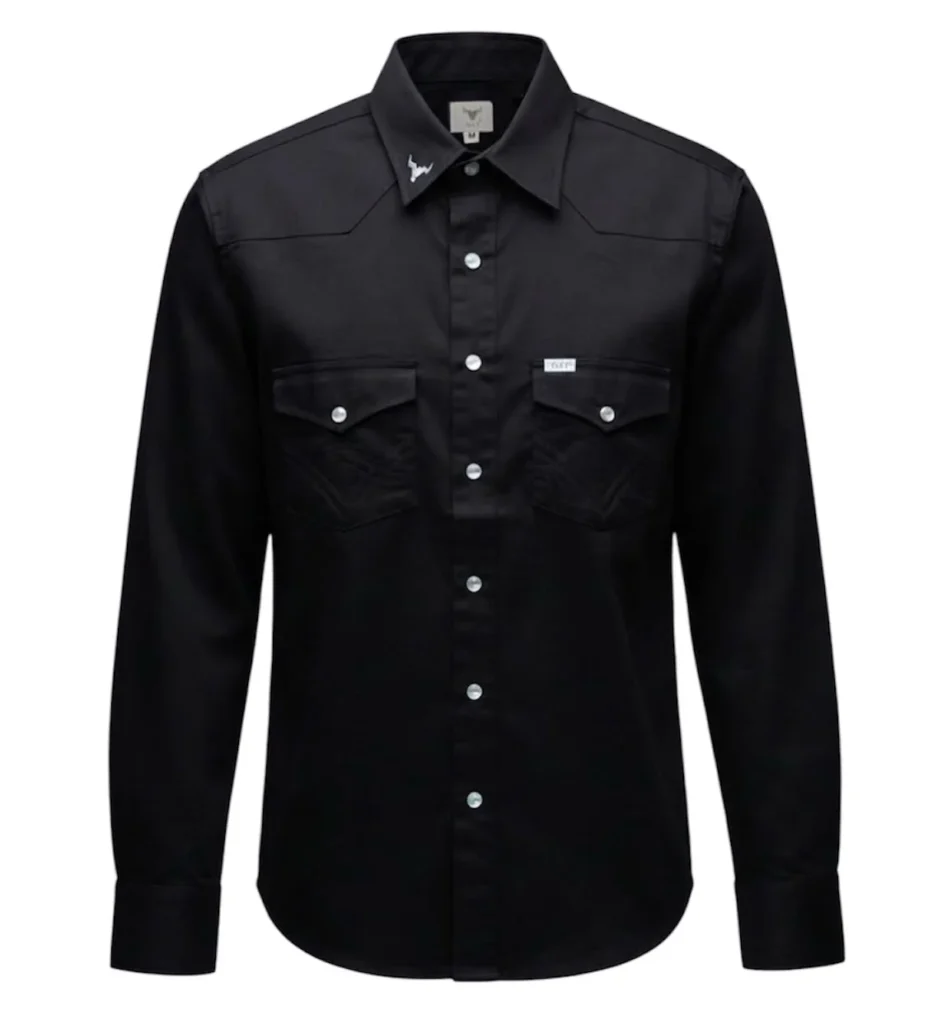 camisa corte vaquero, manga larga color negro. Hacemos camisas vaqueras de todos los colores | Tret