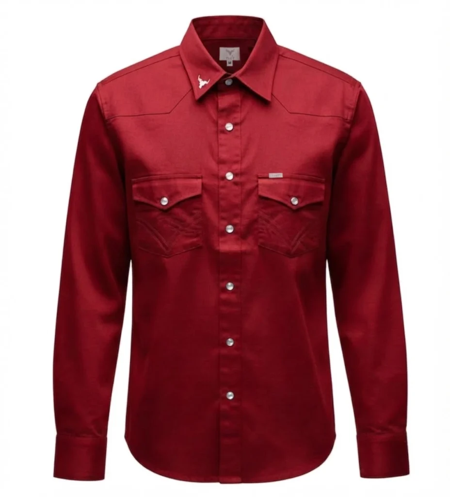 camisa manga larga color rojo. Hacemos camisas vaqueras de todos los colores | Tret