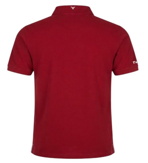 de espaldas la playera polo roja