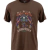 Playera caballos color café manga corta