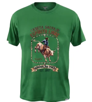 playera vaquera hombre color verde pasto playera vaquera hombre color verde pasto con estampado vintage de monta de toro