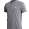playera western tipo polo, manga corta, color gris claro.