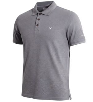 playera western tipo polo, manga corta, color gris claro.