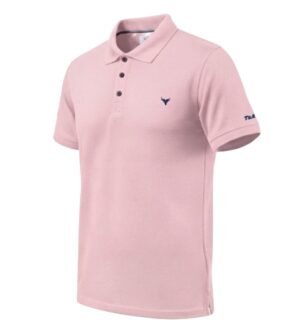 polo vaquera para hombre color rosa, manga corta