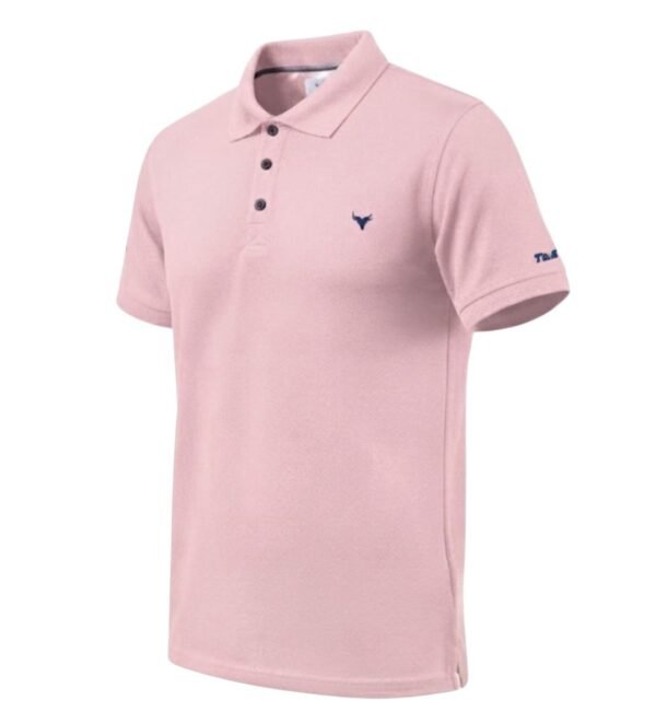 polo vaquera para hombre color rosa, manga corta