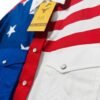 vista a detalle de la parte delantera Camisa Vaquera USA