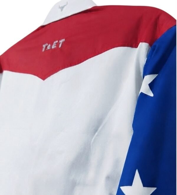 vista a detalle de la parte trasera Camisa Vaquera USA