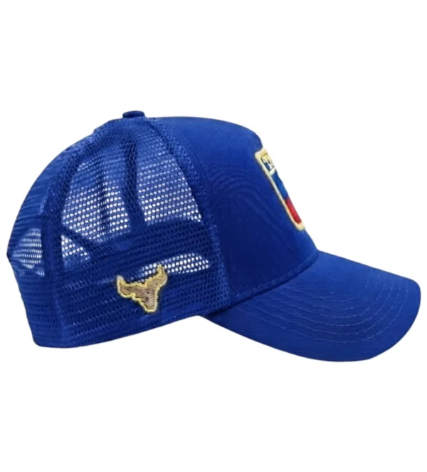 vista lateral gorra azul rey texas
