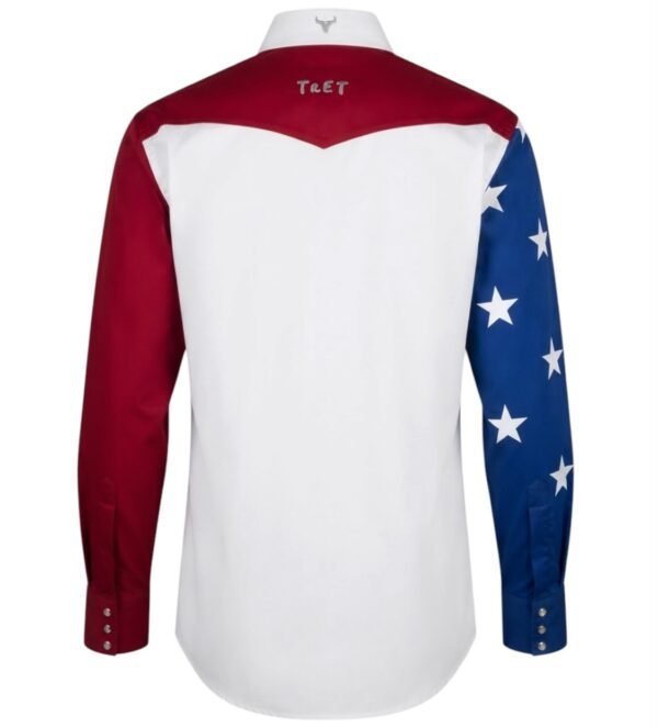 vista trasera de la camisa Camisa Vaquera USA