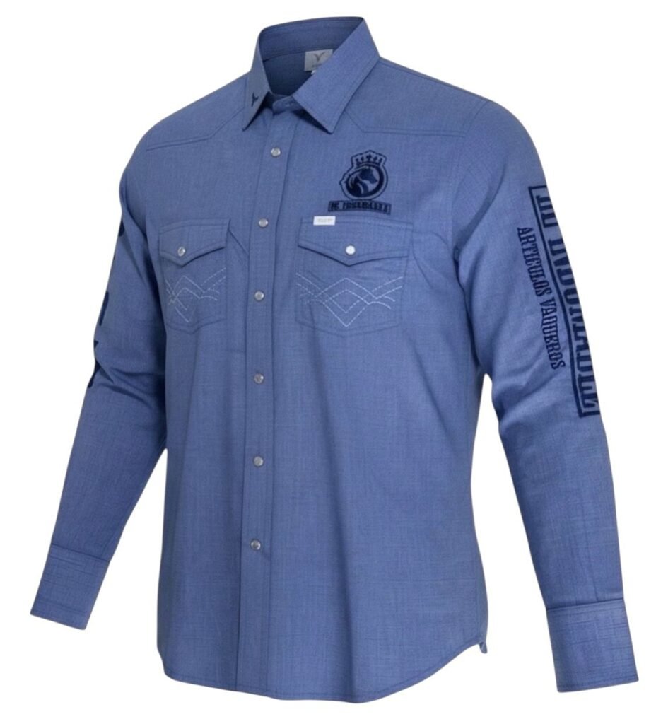 camisa vaquera para hombre color azul